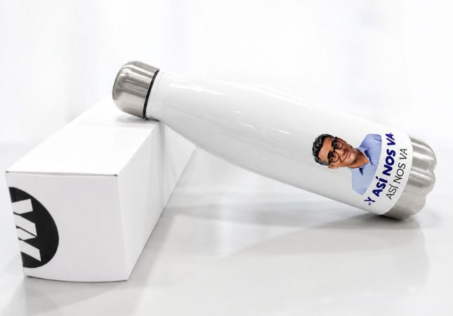 White aluminum bottle