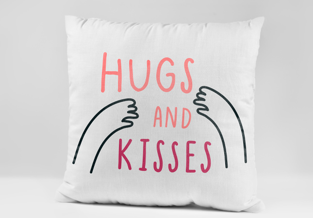 Personalized cushion cover with photo