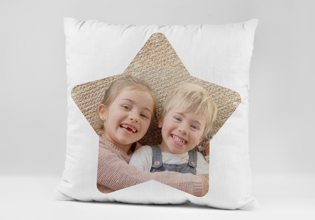 Personalized cushion cover with photo