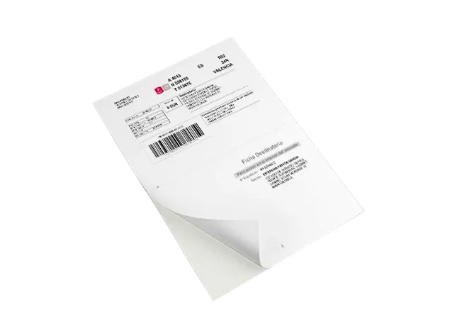 Sticky label for shipping and returns