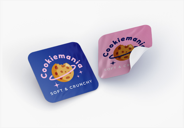 Adhesive label printing