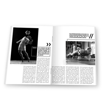 Stapled sports brochure