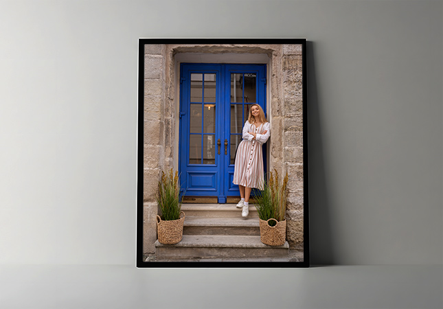 Foto en cartón pluma enmarcado