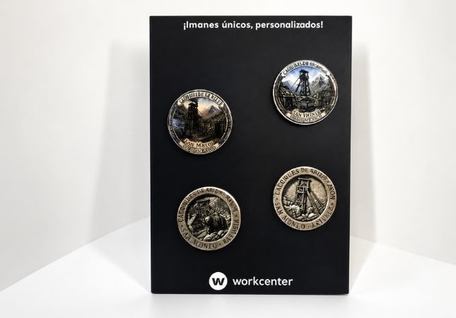 Pack de 4 imanes de cerámica circulares personalizados