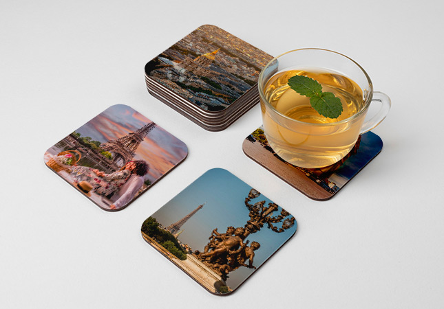 Pack de 6 posavasos cuadrados