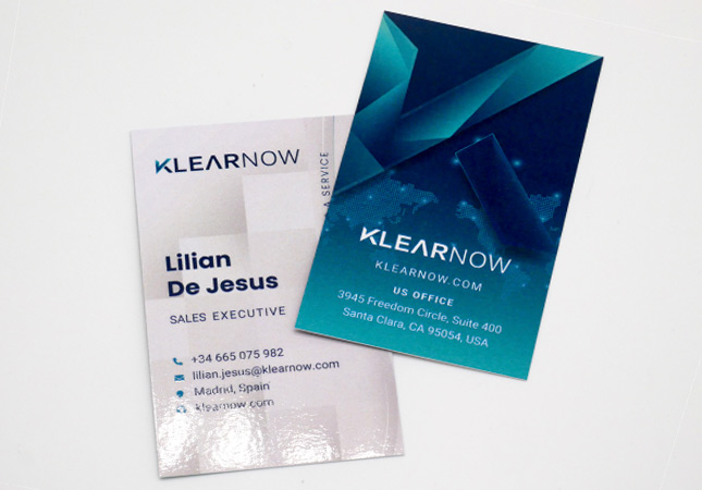 Gloss laminated business card