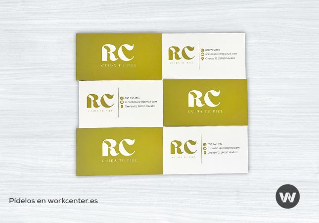 Details of Workcenter matte finish business cards
