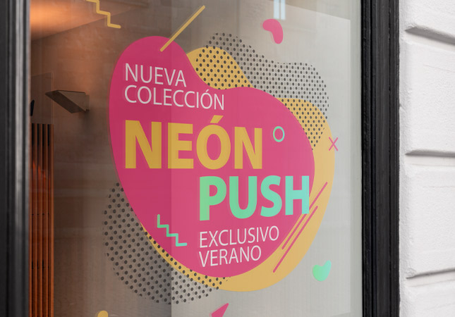 Vinilo transparante escaparate