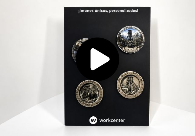 Pack of 4 personalized circular ceramic magnets