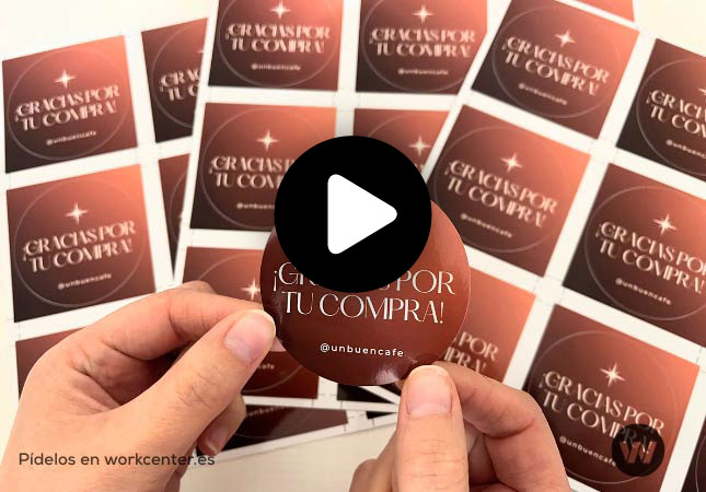 Printed round stickers