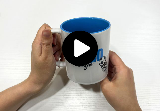 Light blue personalized mug